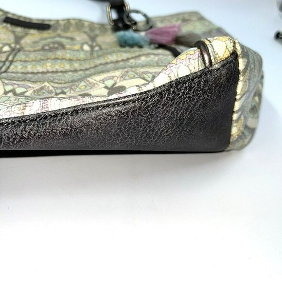 Sakroots Artist Circle Tote One World Beige Satchel Handbag Large - Picture 4 of 10